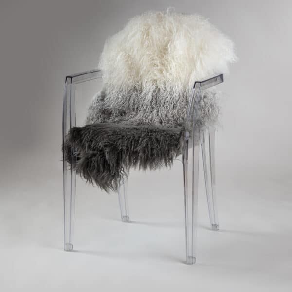 Tibetan Sheepskin Chair Smoke Ombre