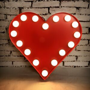 Light Box Shape - Heart (red)