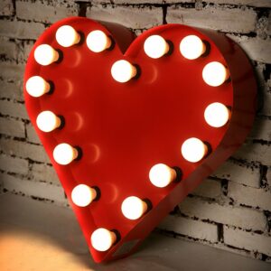 Light Box Shape - Heart (red)